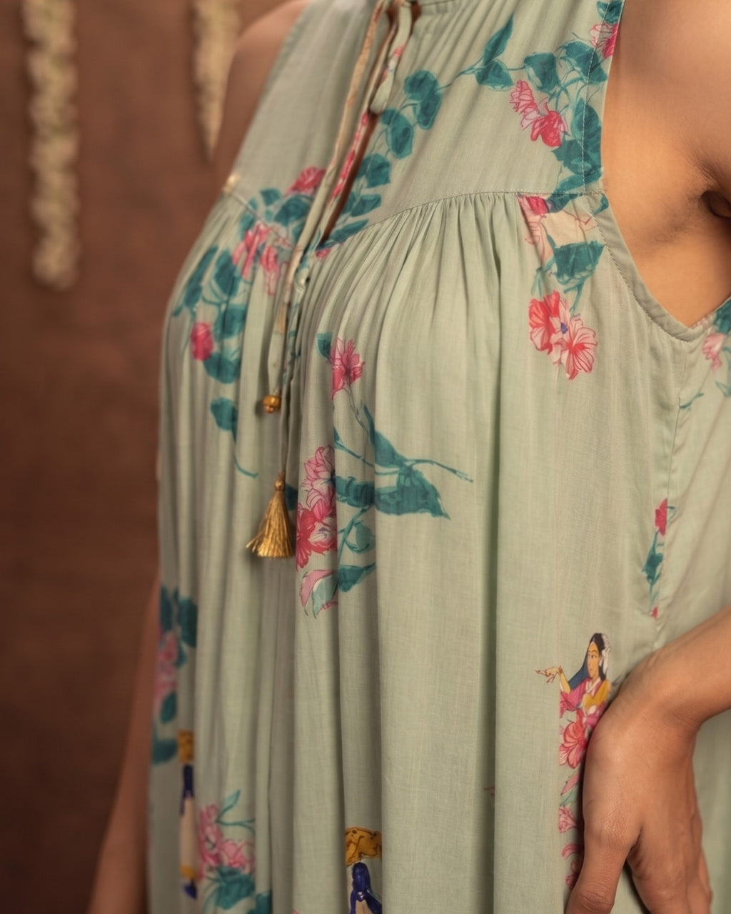 Poovili pleated dress