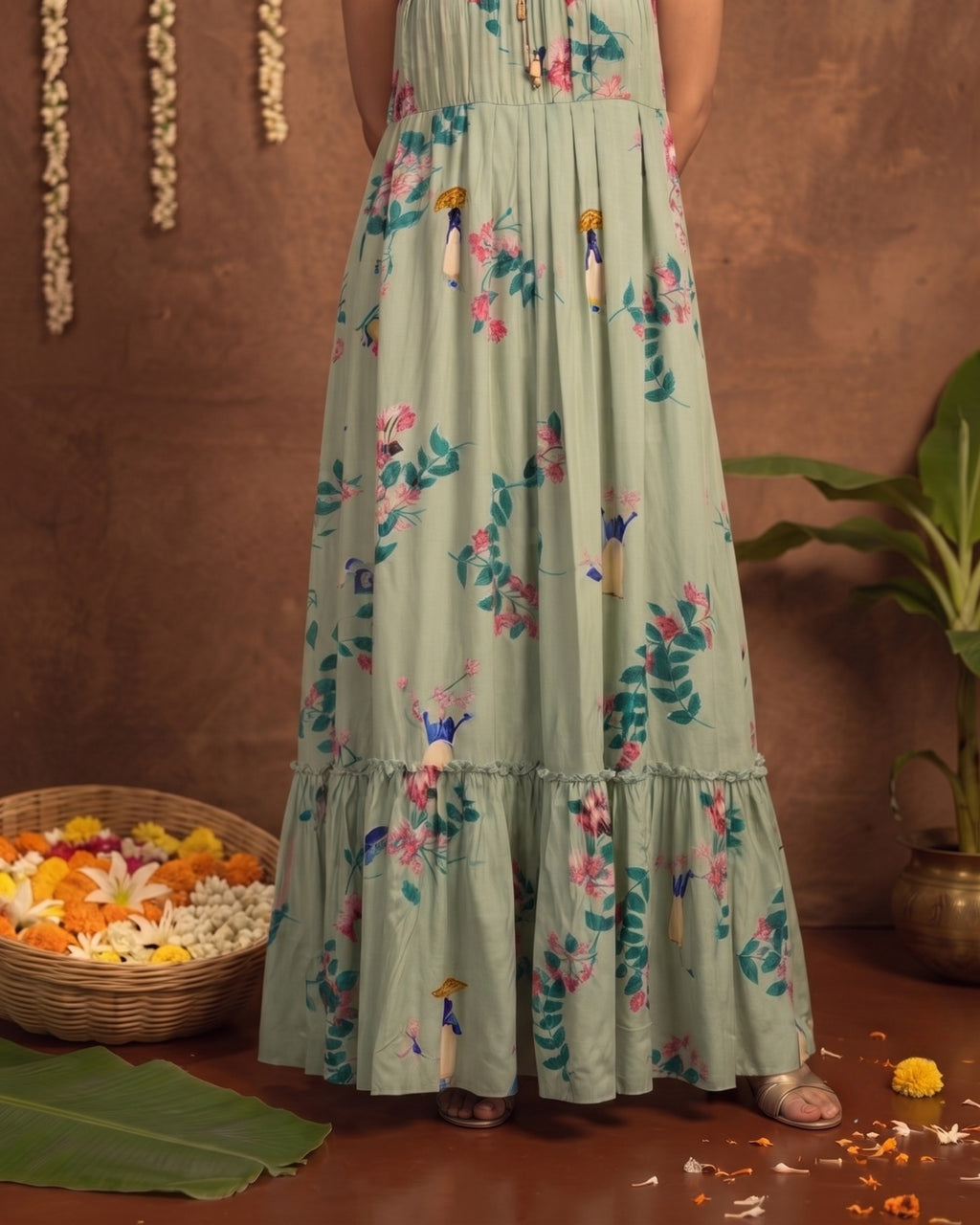 Poovili pleated dress