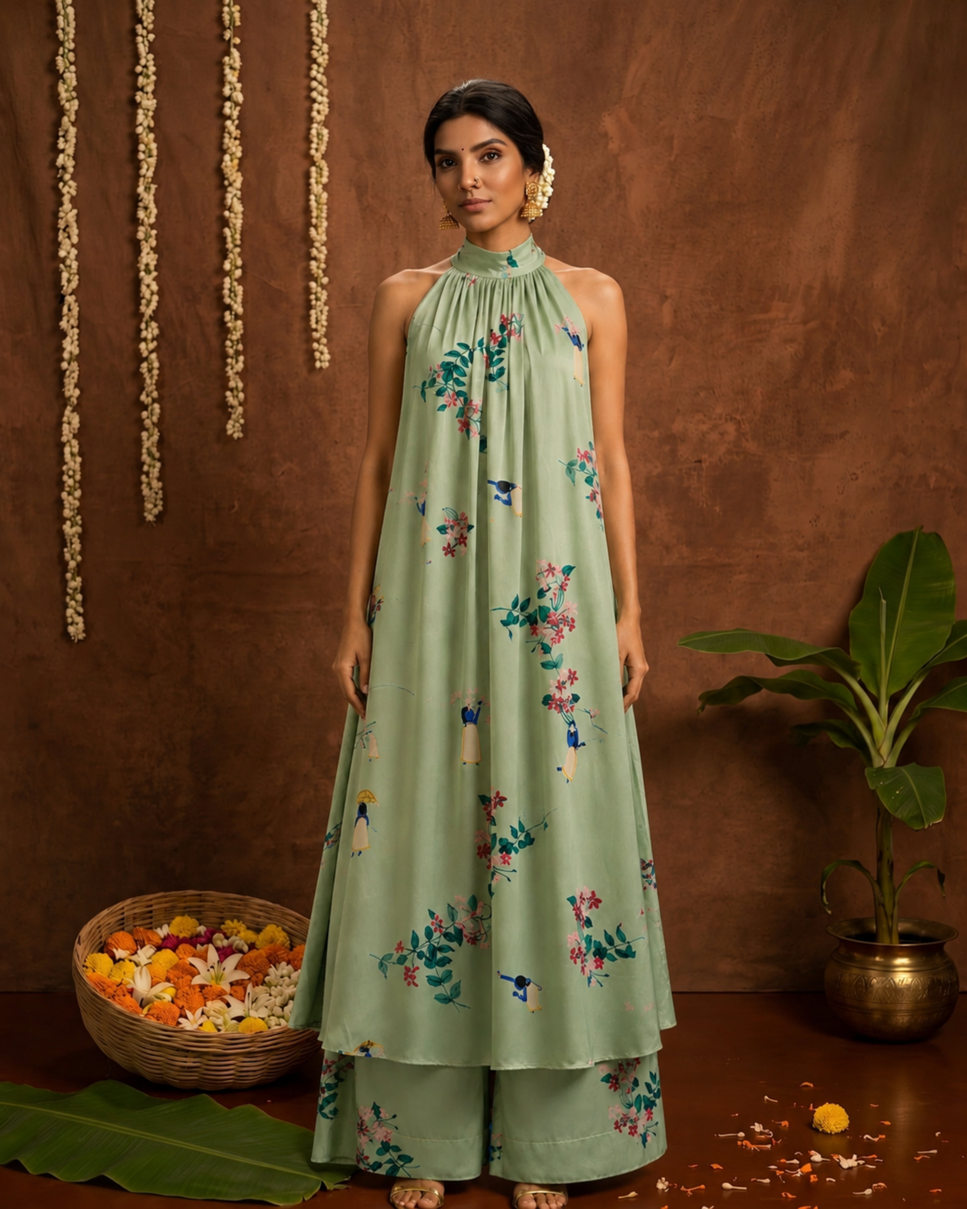 Poovili halter coord set