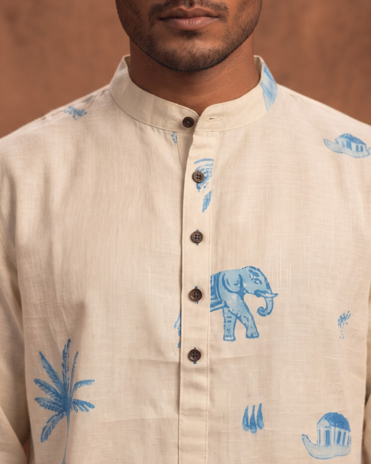 Onam Shirt & Mundu Set - White FS