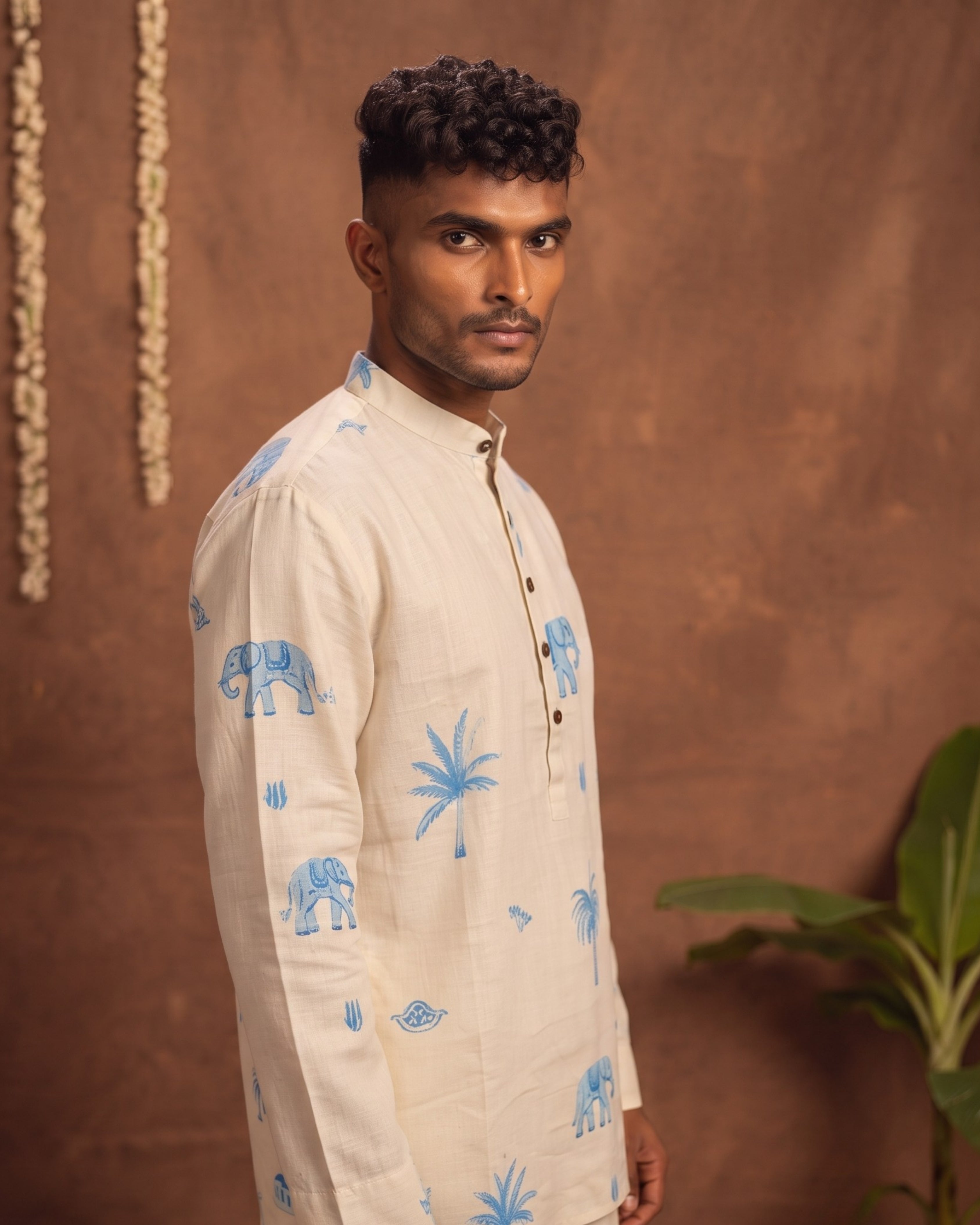 Onam Shirt & Mundu Set - White FS