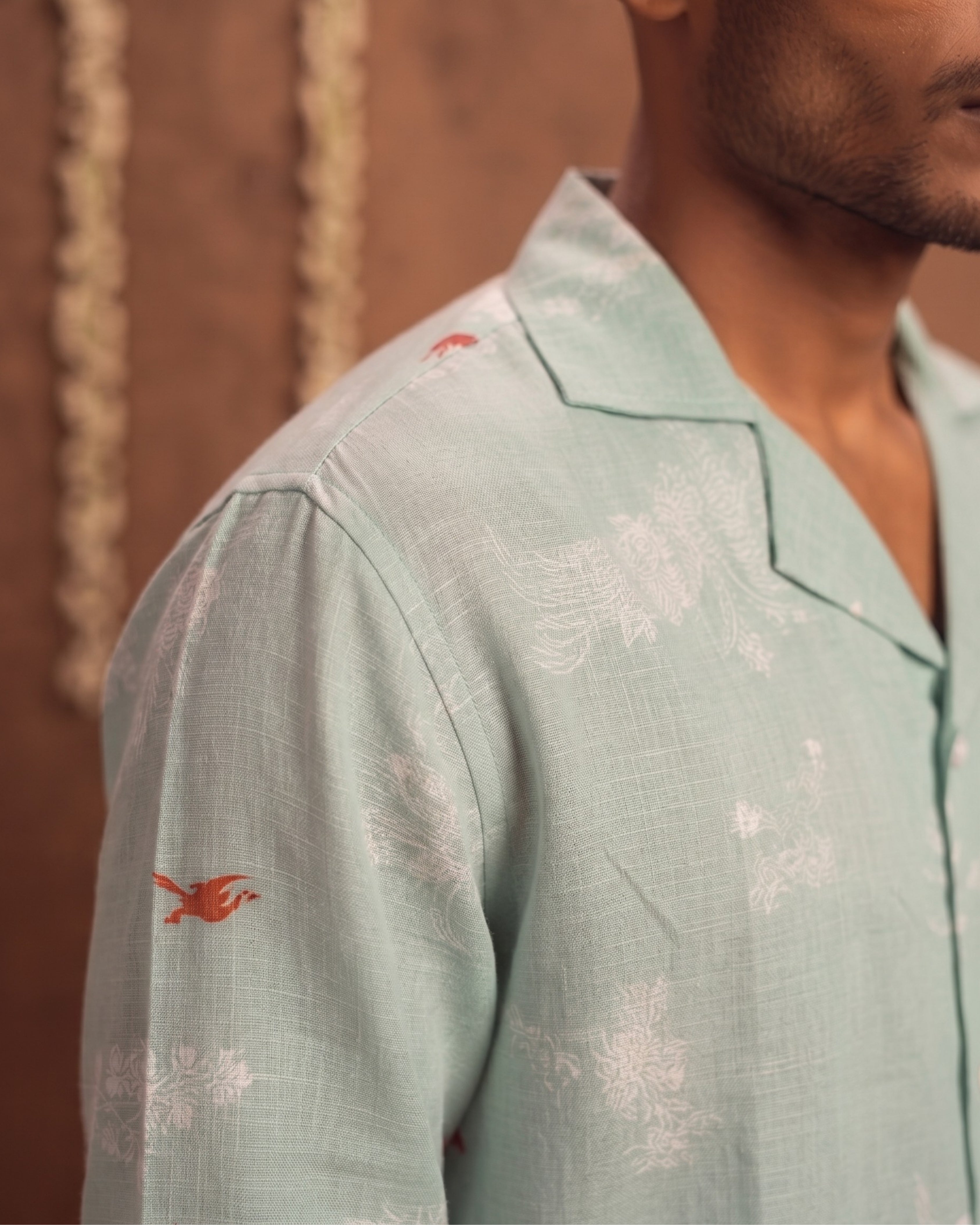 Onam Shirt & Mundu Set - Green FS