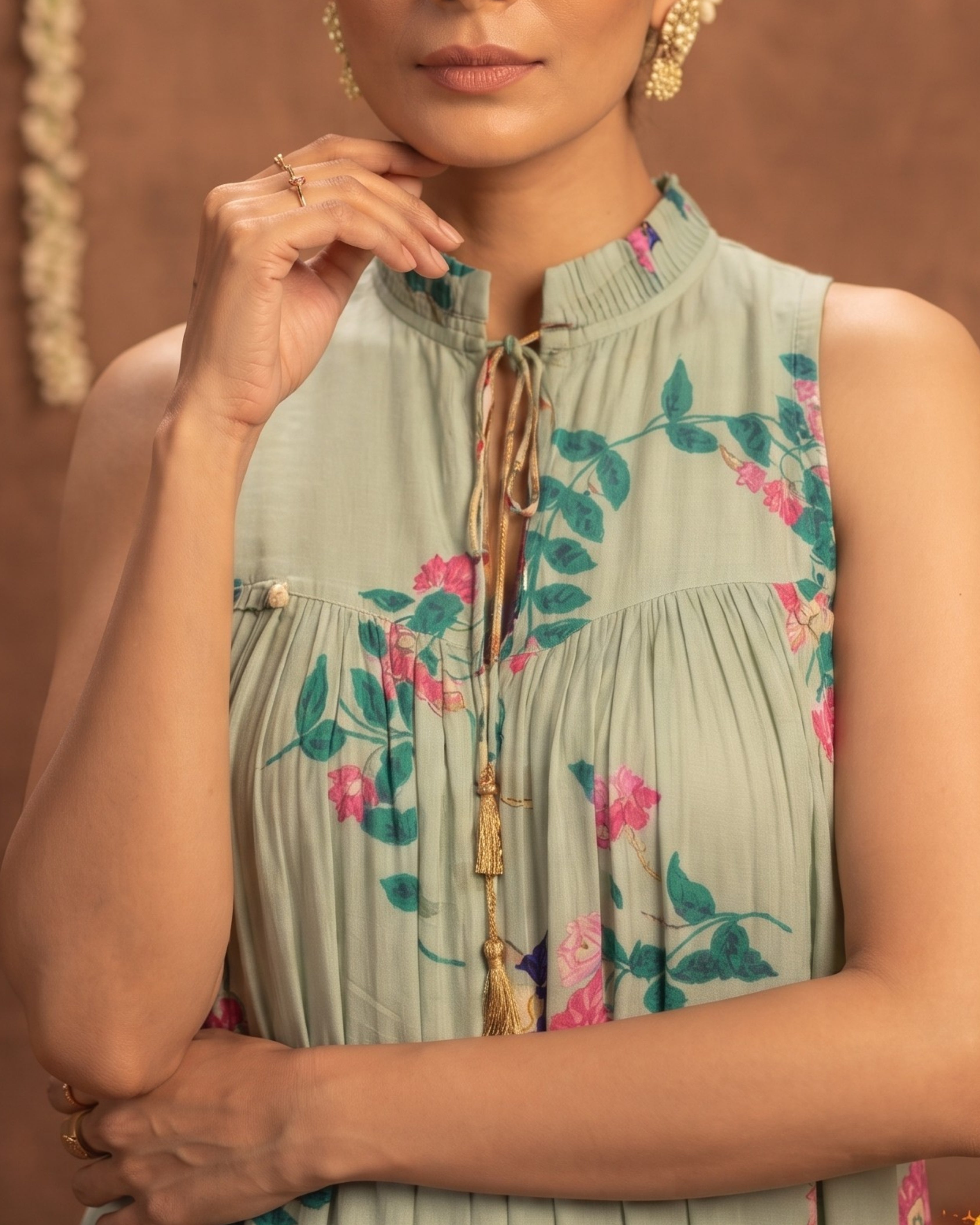 Poovili pleated dress
