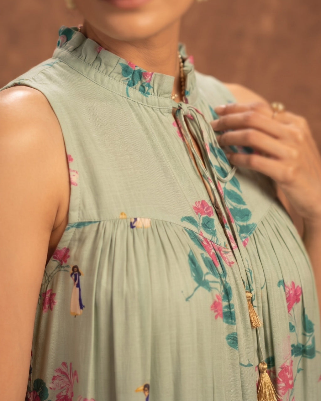 Poovili pleated dress