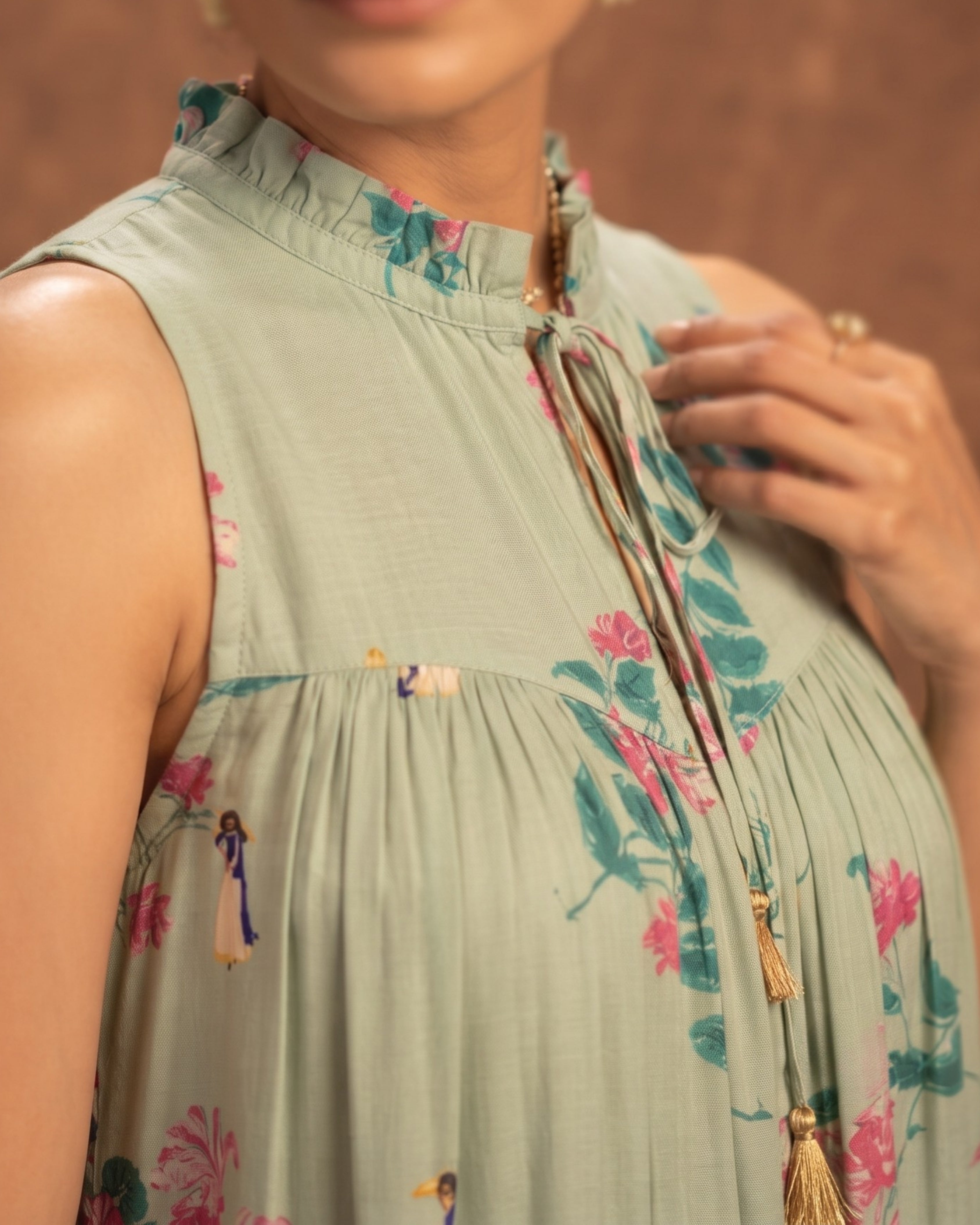 Poovili pleated dress