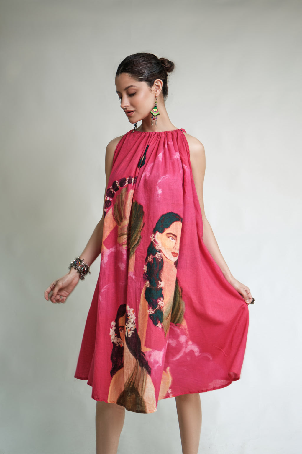 Parijatham halterneck dress