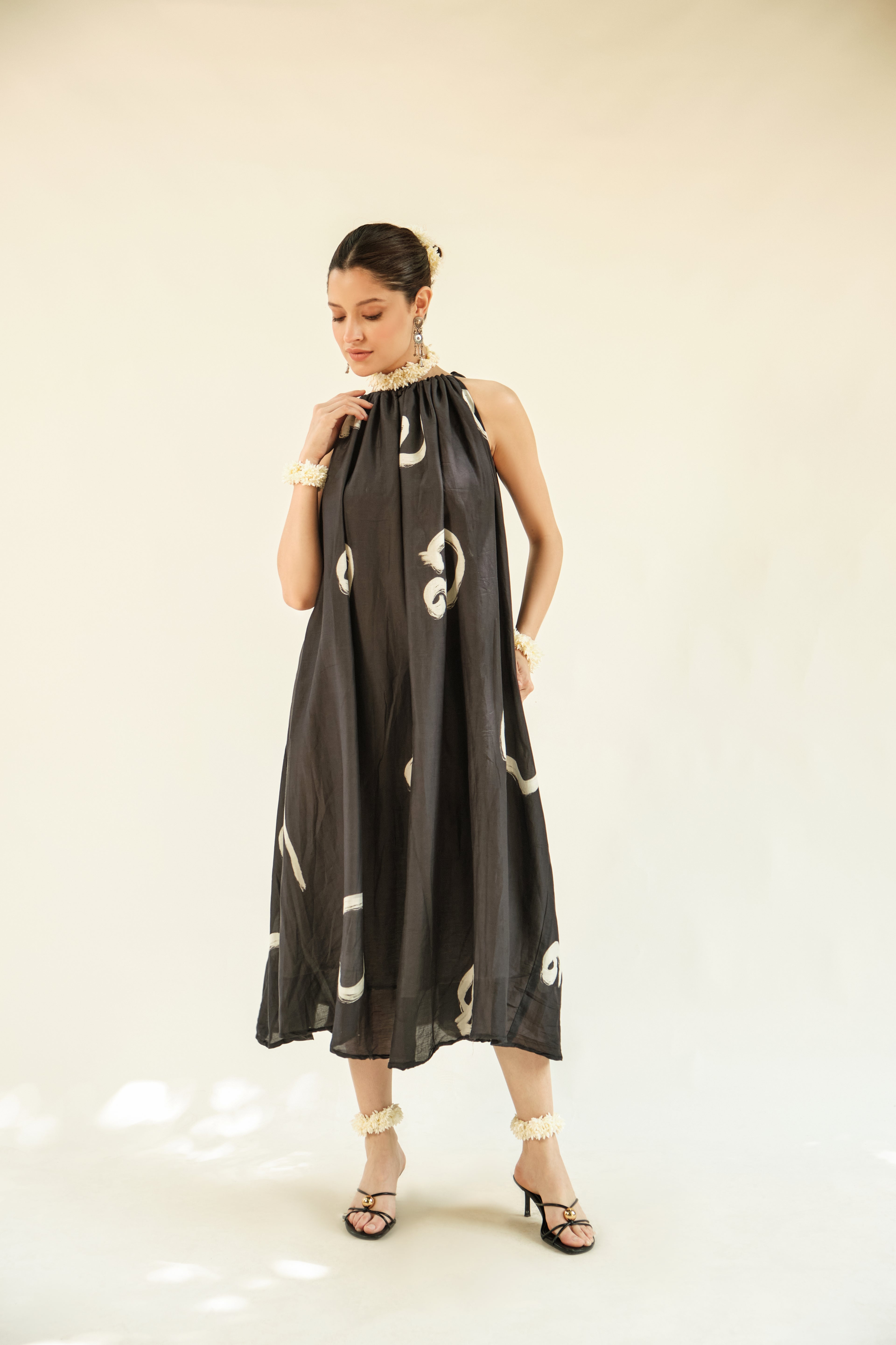Aksharam halterneck dress