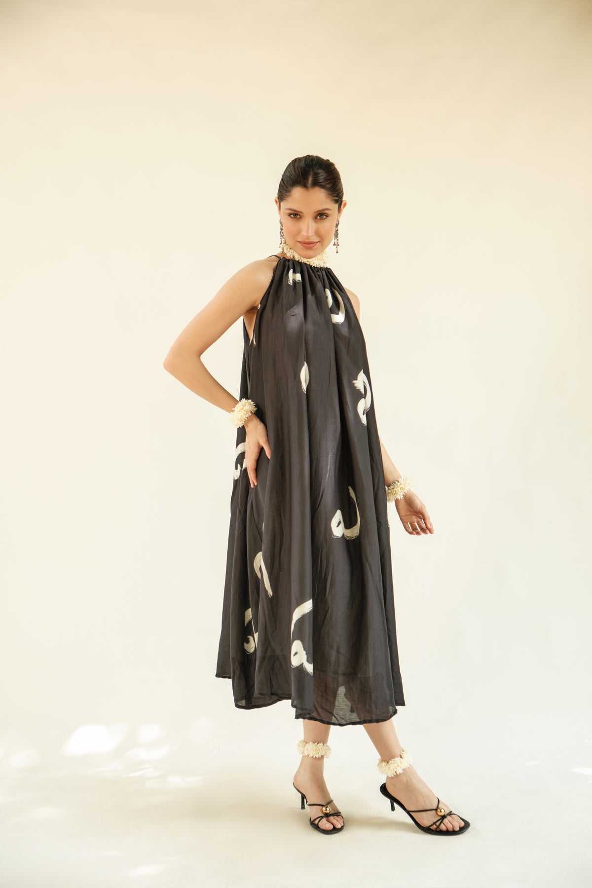 Aksharam halterneck dress