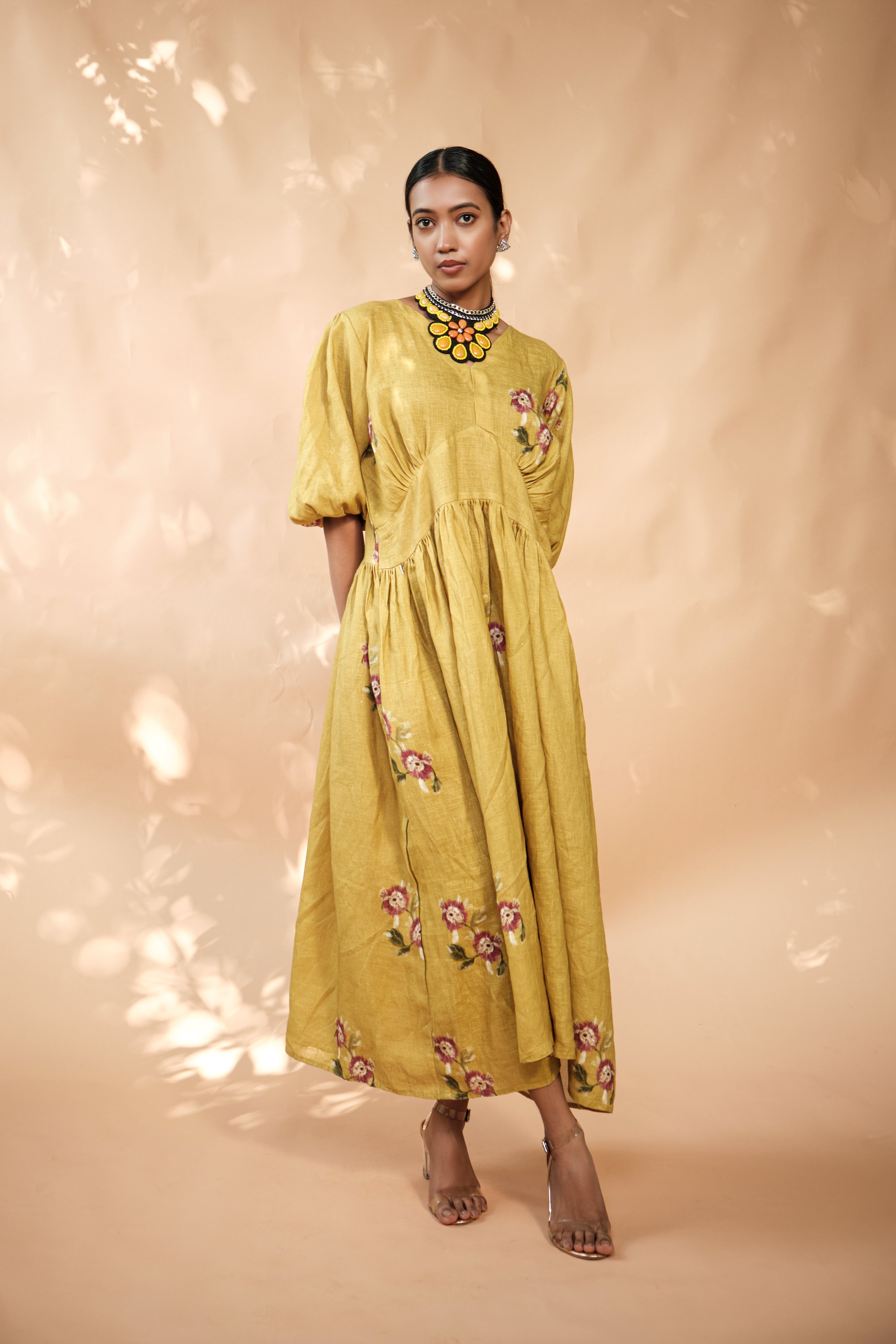 Manjal classic long dress