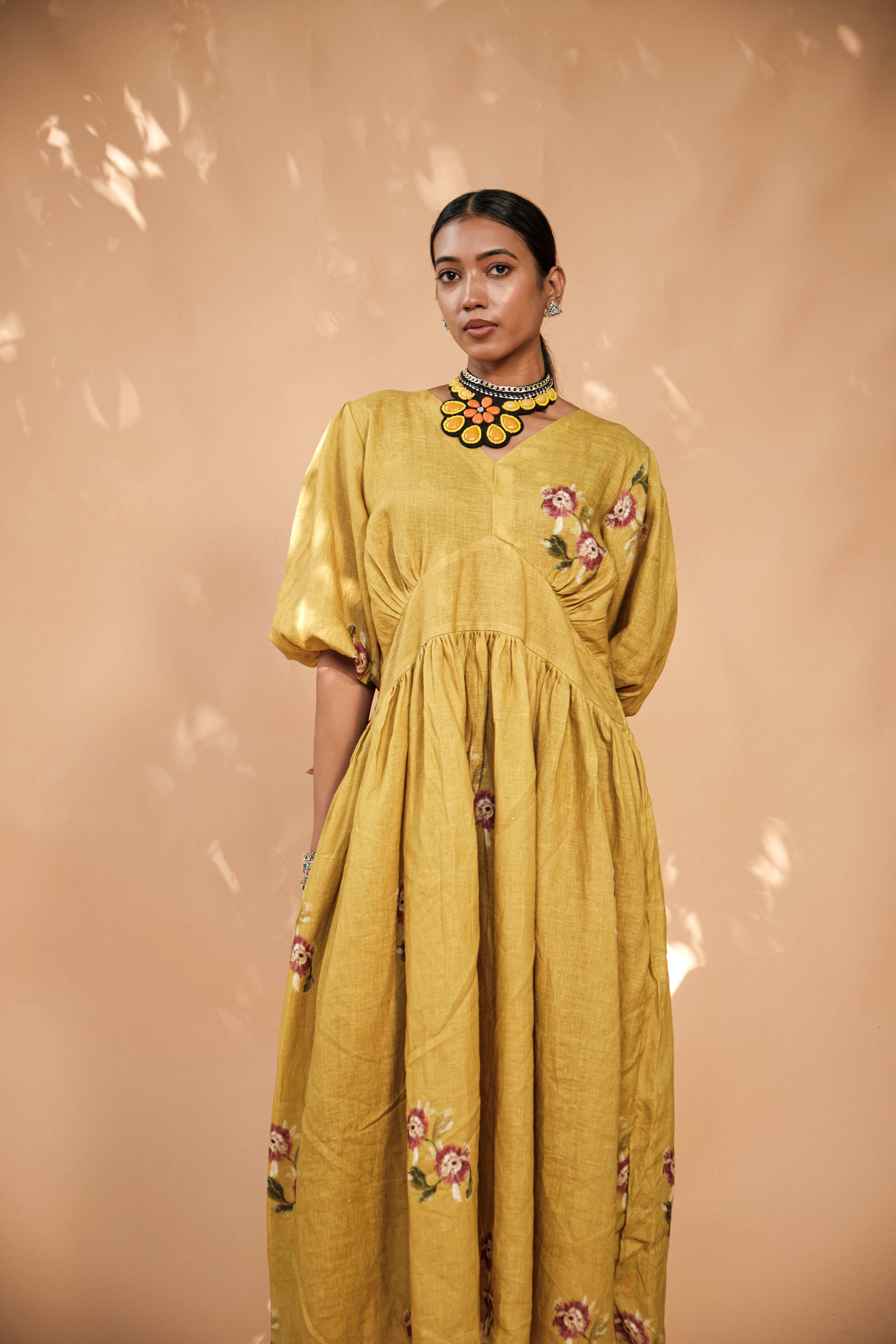 Manjal classic long dress